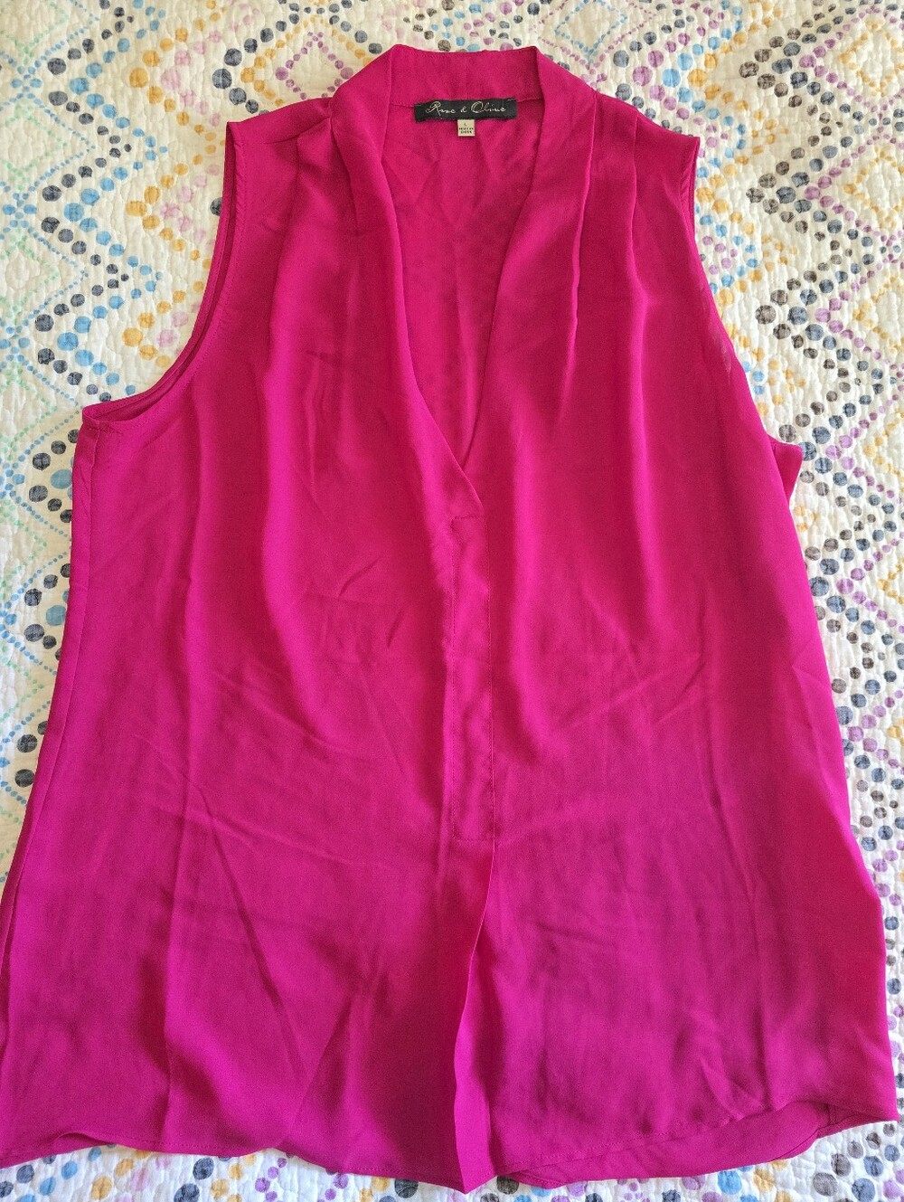 Rose & Olive Tunic Tank Top Blouse Sleeveless